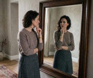 Prendas de ropa en tonos neutros con una prenda roja destacada — imagen personal heredada vs. imagen elegida | Imagen Sin Filtros® Alejandra Angulo